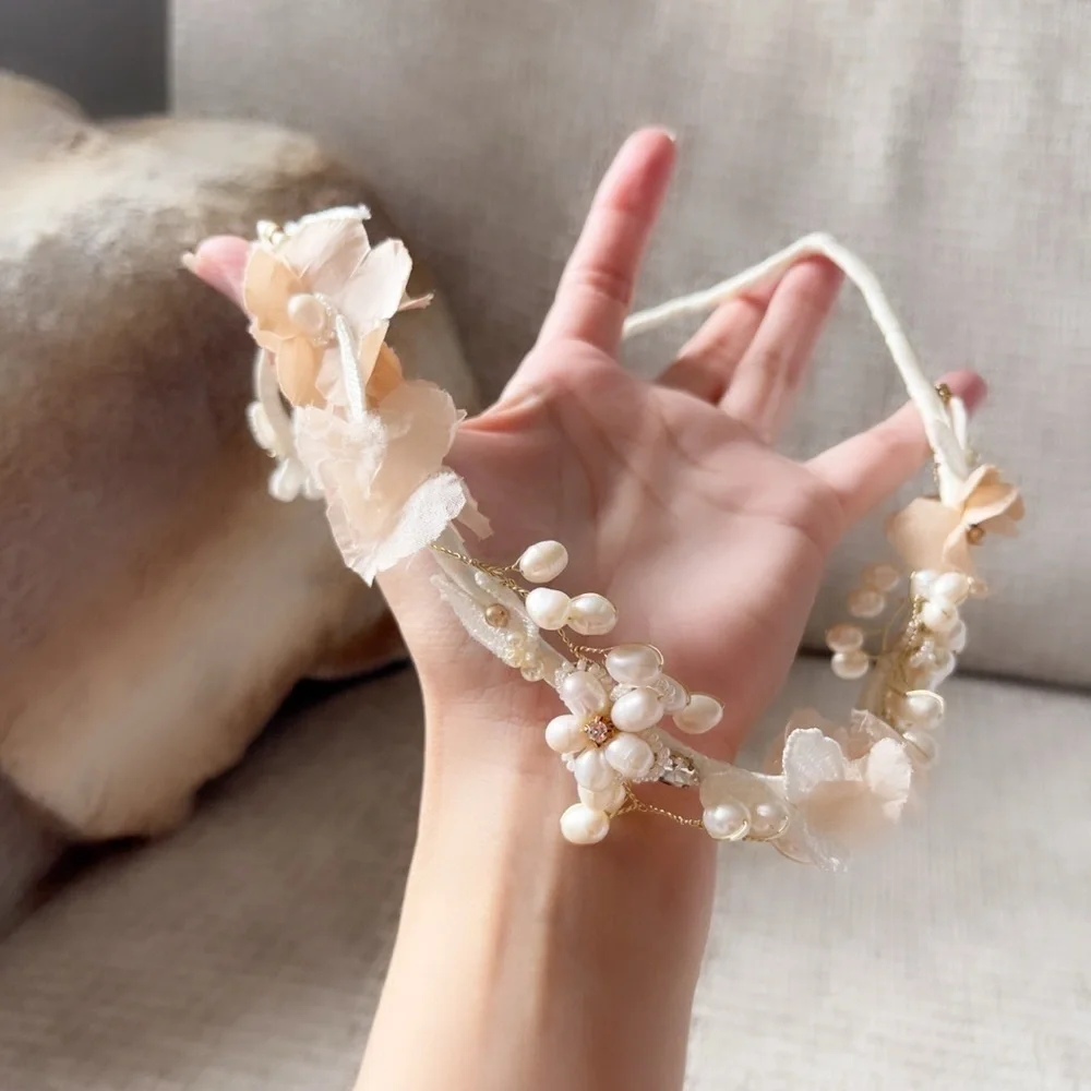 Gorgeous Wedding Elegant Cream Floral Headband